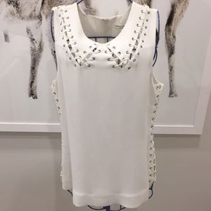 Rag & Bone Grommet Stitch Lace-Up sleeveless top